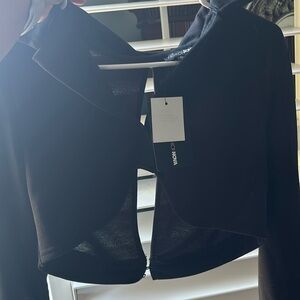 Fashion nova black crop blazer